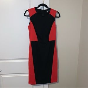 Halogen Red & Black Color Block Dress